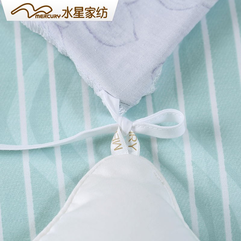 水星(MERCURY) 家纺 全棉斜纹四件套纯棉被套床单枕套 床上用品 蕾丝之恋