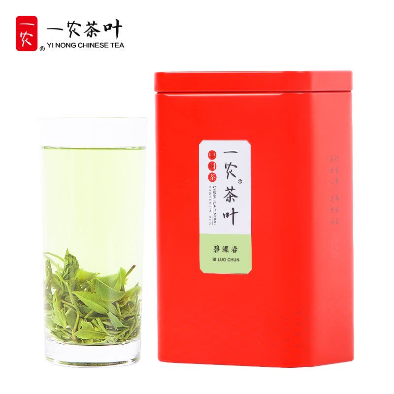 一农茶叶一级雨前碧螺春100g红色罐装 鲜嫩采摘绿茶图片