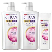 清扬洗发水露500mlx2瓶男女家庭装套装去屑止痒多效水润洗头膏正品