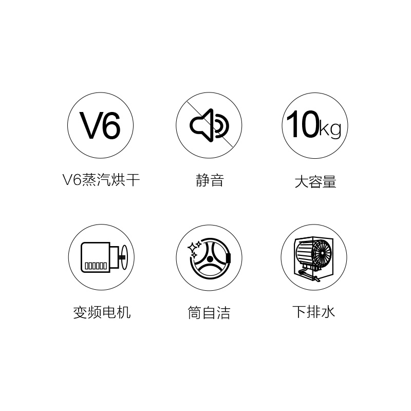 海尔(Haier)XQG100-HBX14636 10公斤大容量 变频全自动家用滚筒洗衣机 干衣机 洗烘一体机 空气洗高清大图