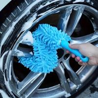 天气不错 除尘掸擦车洗车棚顶轻松掸车家两用雪尼尔加长可弯曲掸子 蓝色