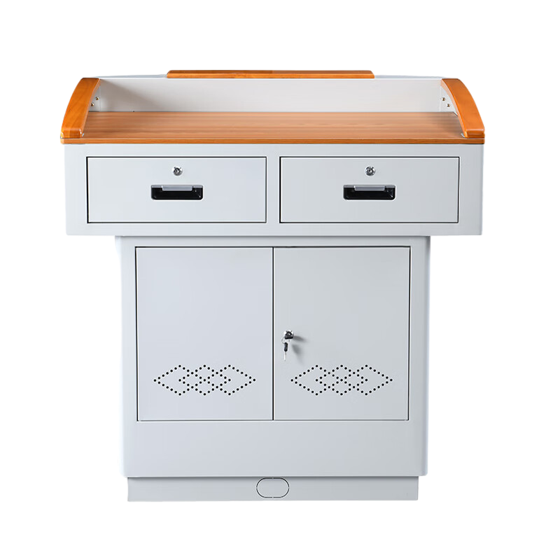 科野 多媒体教师讲台班班通演讲台钢制多功能老师讲桌可翻转电脑桌中控 钢面高清大图