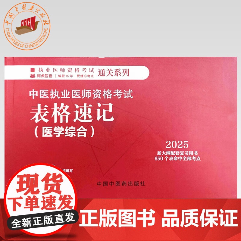2025年中医执业医师资格考试表格速记 吴春虎 主编 中医职业医师考试参考用书口袋书画重点复习书籍新大纲 中国中医药出版高清大图