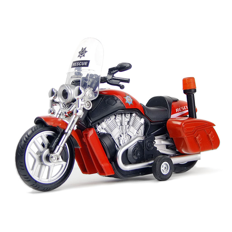 合金摩托车模型警车雅马哈太子摩托跑车汽车儿童玩具声光回力仿真