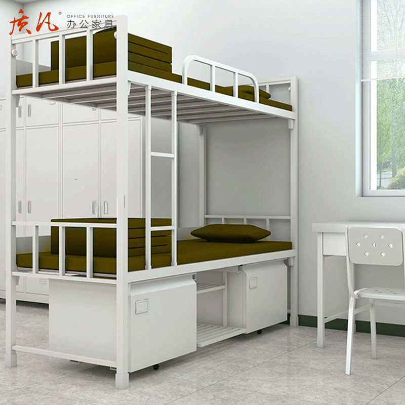 质凡制式上下铺营房高低床钢架高低床宿舍组合营具单层床军训床宿舍床