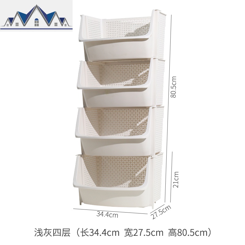 厨房置物架阳台玩具储物收纳架子家用多层蔬菜水果落地层架菜篮子 三维工匠高清大图