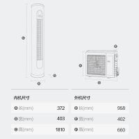 格力(GREE)云逸-Ⅱ新能效3匹 变频家用柜机空调KFR-72LW/NhGm1BAs 冷暖一级能效圆柜机空调