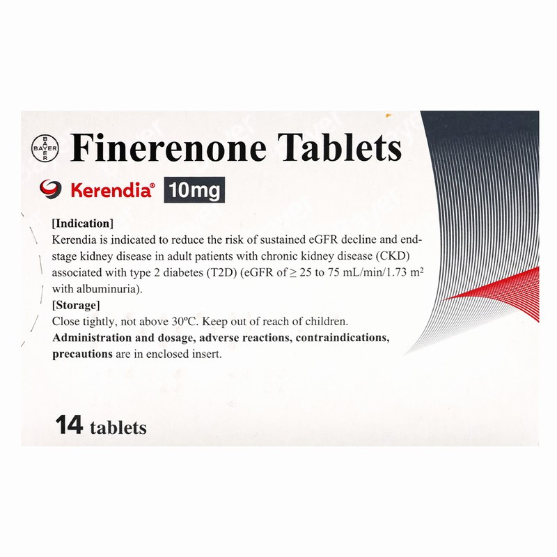 可申达非奈利酮片拜耳制药10mg14片盒本品用于与2型糖尿病相关的慢性