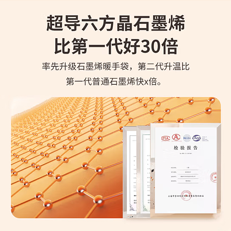 几素【2023升级款】暖手袋石墨烯暖水袋无水热水袋充电暖手宝女生礼物 【米色5K毫安】石墨烯速热+无水超轻便