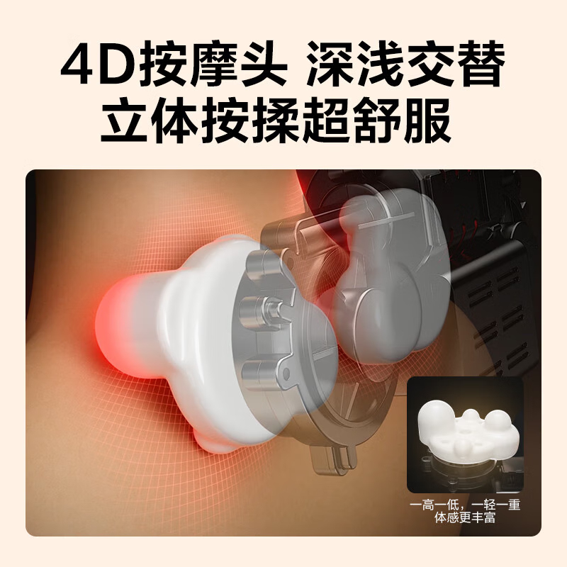 艾诗凯奇(SKG) 颈椎按摩器 按摩披肩正反揉捏斜方肌腿腰颈背部按摩仪 H3系列1代 栀子黄 时尚款高清大图
