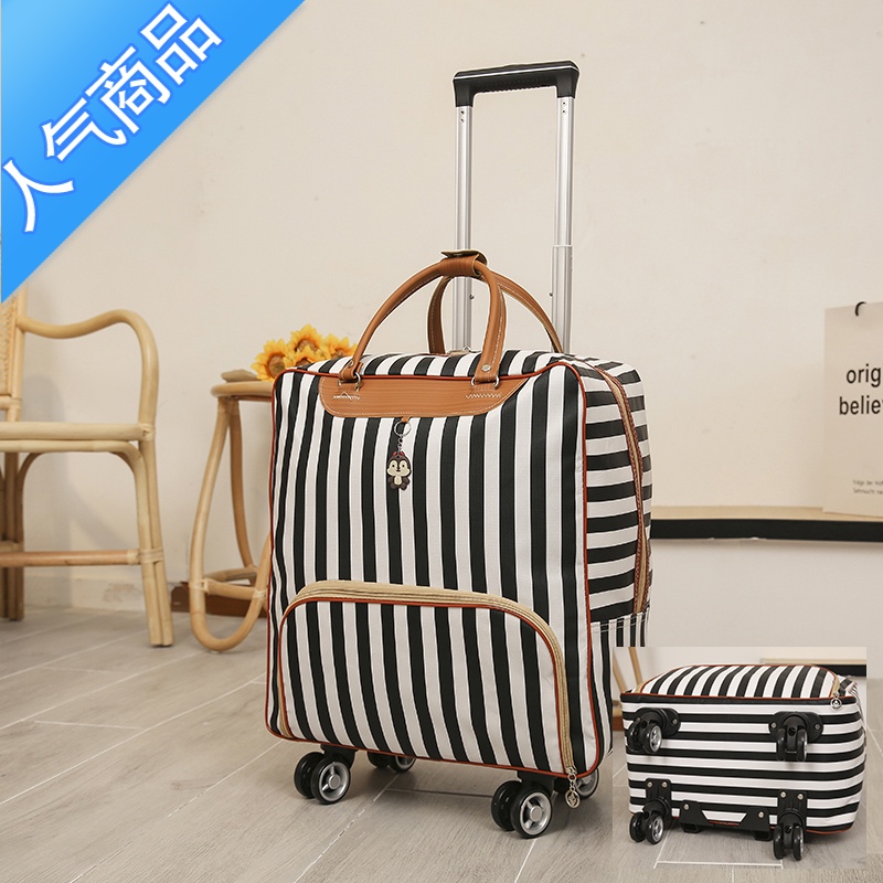 封后拉杆包旅行包女大容量手提韩版短途旅李袋可爱轻便网红行旅包高清大图