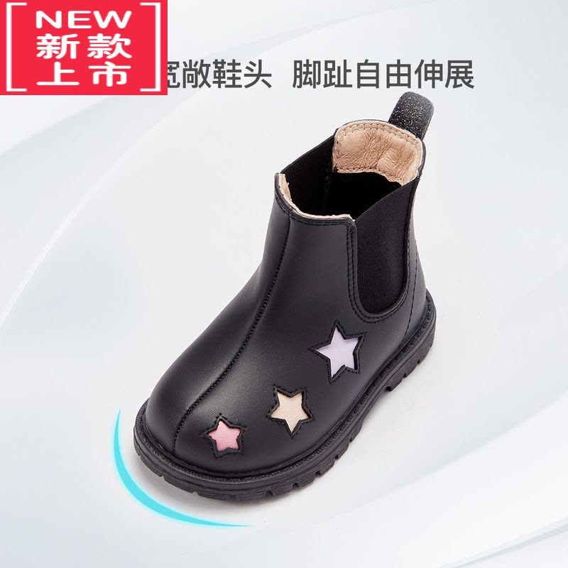 可莉允儿童靴子女童短靴冬季加绒童鞋宝宝公主鞋皮靴小童马丁靴图片