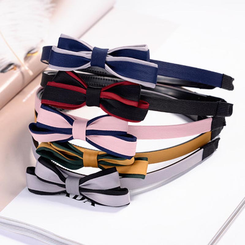 发饰蝴蝶结发箍复古简约气质细打结发卡头箍韩版成人头饰女孩子头发
