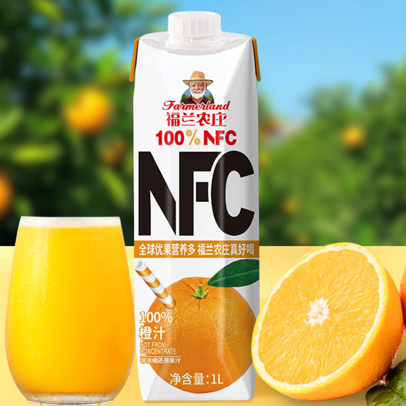 福兰农庄 橙复合果汁 1L 瓶高清大图