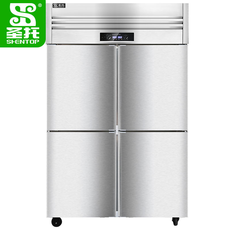 圣托(Shentop)立式冷柜/高身雪柜 四门水果蔬菜保鲜柜 商用冰柜玻璃门蛋糕饮料柜 DHD03
