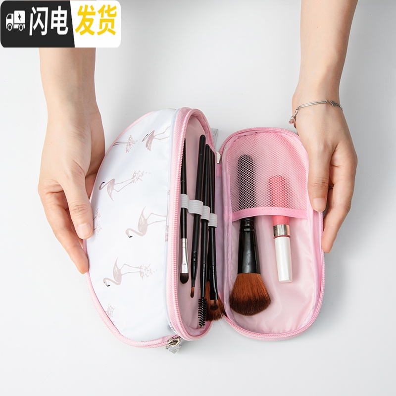 三维工匠韩国化妆包小号防水简约旅行便携洗漱包手拿包可爱大容量收纳包女高清大图