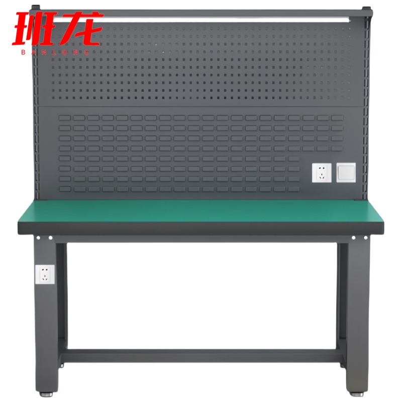 班龙钳工工作台2.1*0.75*0.8m双挂板张高清大图