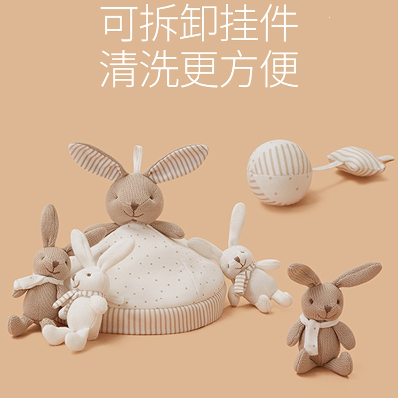 婴儿旋转音乐床铃宝宝悬挂式法耐fanai床头铃布艺挂件摇铃安抚玩偶