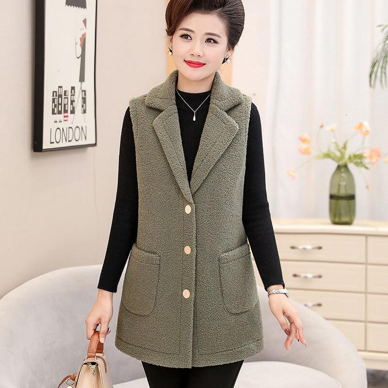 迪鲁奥（DILUAO)40岁50岁妈妈穿的马甲2021新款中年妈妈秋冬装马夹外套中长款中老_416 XXL(建议105-120斤，收藏加购拍下优先发货 薄荷绿