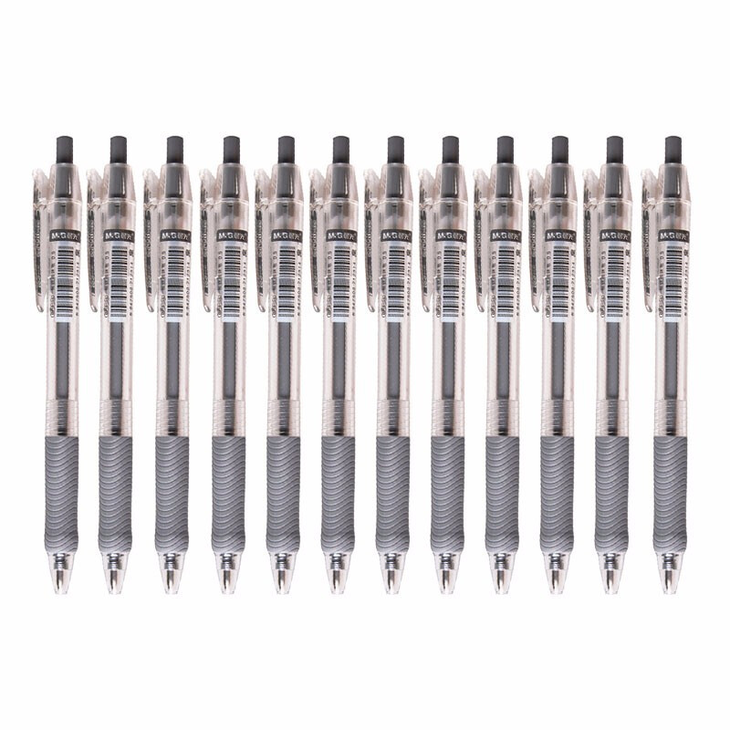 晨光(M&G)BP-8105按动 圆珠笔0.5mm 黑色12支装 原子笔 签字笔 黑笔 圆珠笔 学习用品 黑色12支