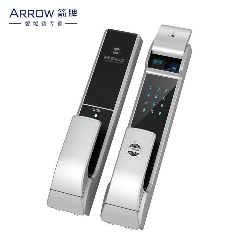 箭牌(ARROW)) 推拉指纹锁 305 密码锁智能锁防盗门锁 家用防盗门锁 电子密码锁