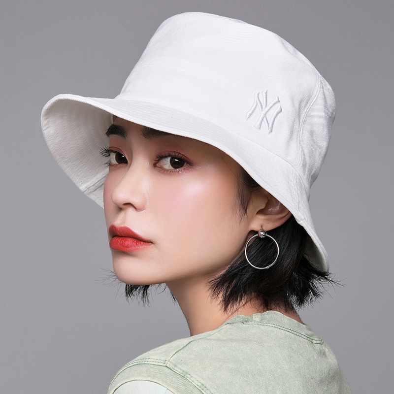 mlb运动帽子洋基21新款渔夫帽ins男女同款防晒大檐遮阳帽潮牌情侣休闲