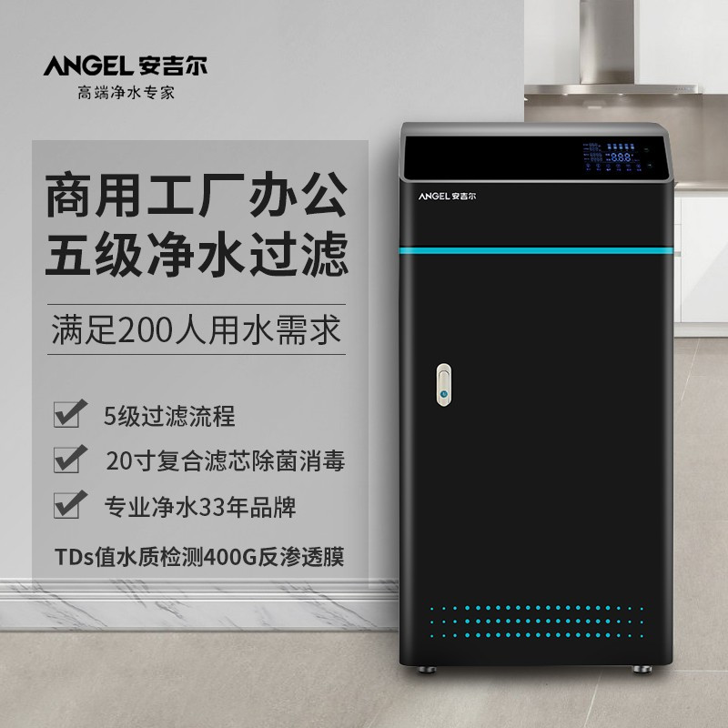 安吉尔(ANGEL)水处理设备前置过滤器+商用净水器+储水压力罐(含安装改造费与安装改造材料费)