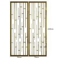 现代轻奢不锈钢屏风隔断铁艺玄关客厅金属玫瑰金中式折叠定制装饰_917 玫瑰金拉丝（一平方）