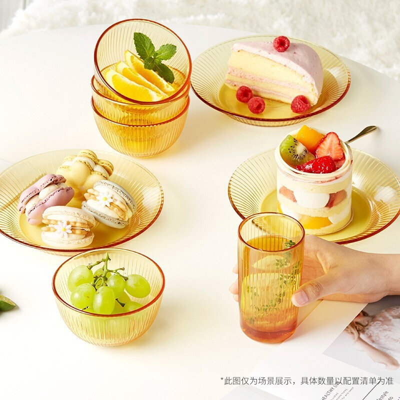 康宁 EKCO晶致系列餐具7件组(3饭碗2深盘2浅盘)高清大图