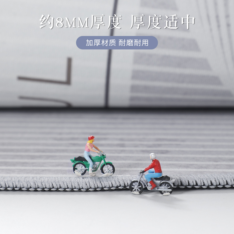 圆形地毯高级感客厅茶几毯北欧风卧室隔音脚垫子书房电脑转椅地垫