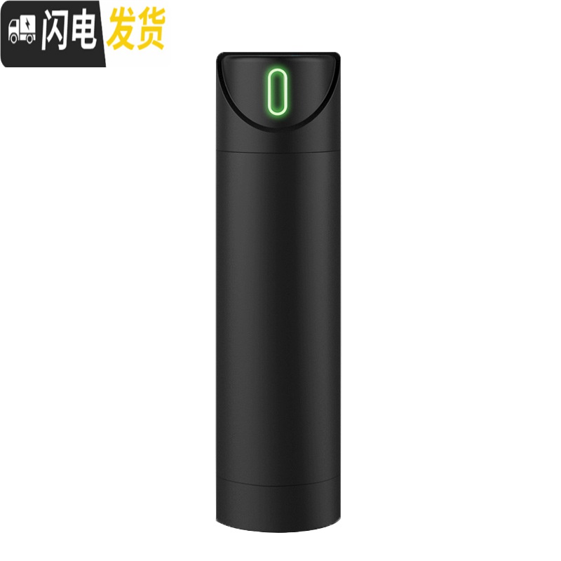 三维工匠黑科技刻字定制智能水杯女提醒喝水温度显示多功能保温杯男士 黑色340单只装高清大图
