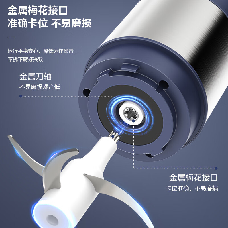 美的多功能不锈钢搅拌机强劲电动料理打蒜器漏电保护 JC14B高清大图