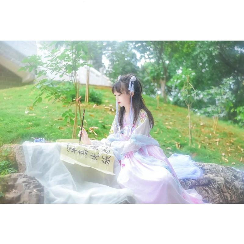汉服女中国风古装超仙齐胸襦裙套装学生夏季仙气古风飘逸即将绝版