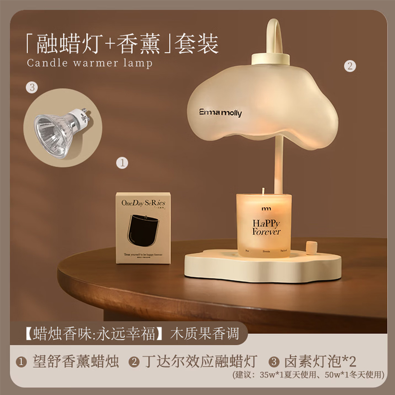 艾玛莫莉RLD-007 丁达尔效应香薰融蜡灯(配蜡烛-永远幸福)高清大图