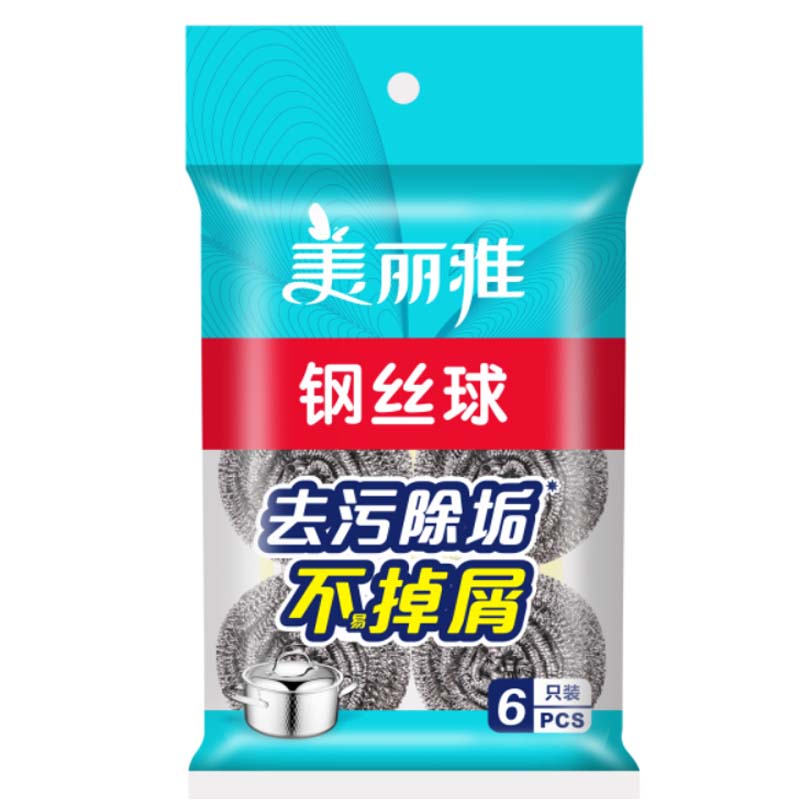 美丽雅 钢丝球 6只/装高清大图
