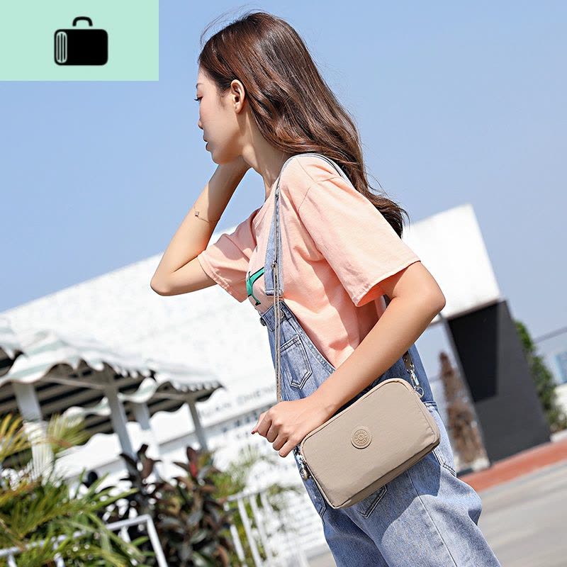 斜挎单肩多层小布包女简约百搭夏日防水轻便零钱手机包手拿两用包NEW LAKE女手包图片