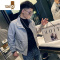 YANXU网红痞帅外套新款潮流潮牌精小伙休闲修身立领工装夹克男