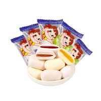 不二家夹心棉花糖（蓝莓味）500g散装棉花糖休闲零食结婚喜糖