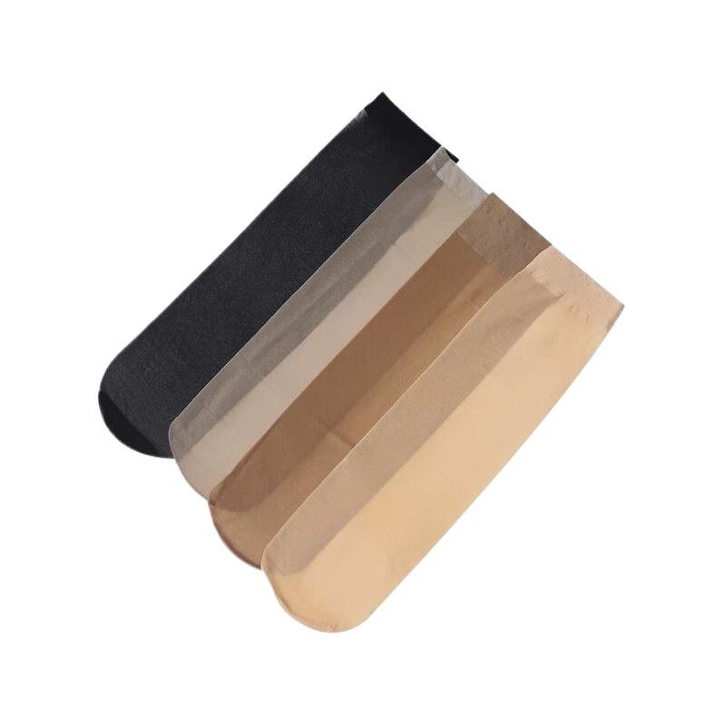 浪莎丝袜女短夏季薄款夏天中筒黑色肉色春秋防勾丝袜子短丝袜袜新勾高清大图