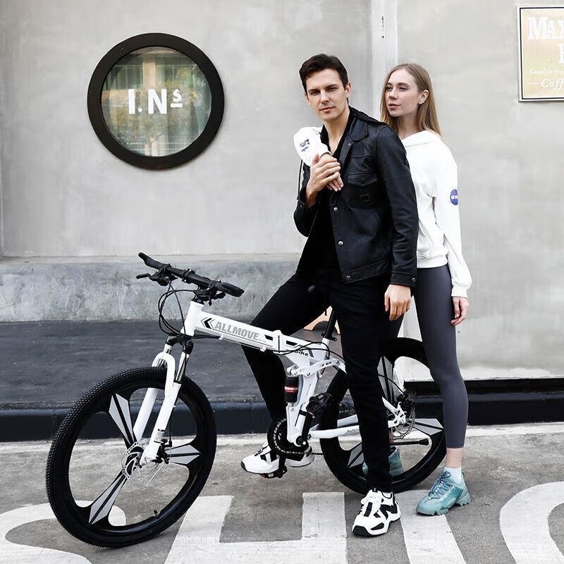 折叠山地自行车男女通用越野变速减震学生成人款高清大图