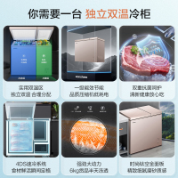 容声(Ronshen)210升大容量冰柜家用商用冷藏冷冻双温冷柜 一级能效 独立双温 卧式厨房冰箱BCD-210MSA