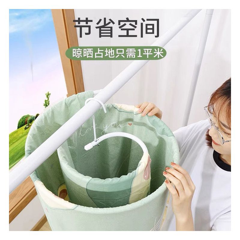 晒衣服床单不锈钢圆形螺旋式旋转阳台多功能晾衣架挂被子衣架