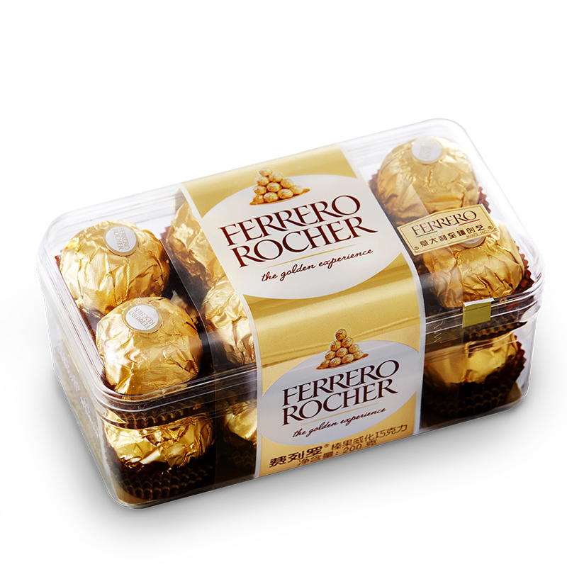 费列罗(ferrero rocher)巧克力 费列罗 榛果威化巧克力16粒盒装200g