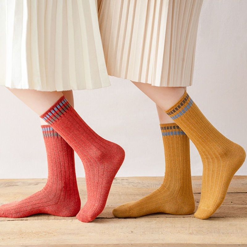 南极人袜子女韩版中筒袜秋冬款长袜子ins日系高筒学院风女士袜子2双