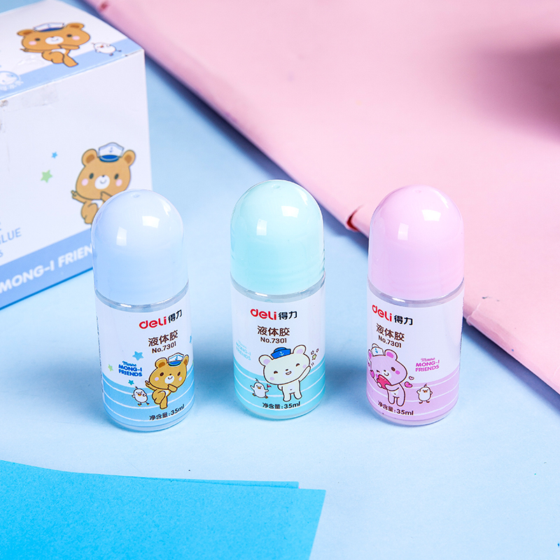 得力(deli) 7301 液体胶水 35ml 颜色随机 单位:瓶