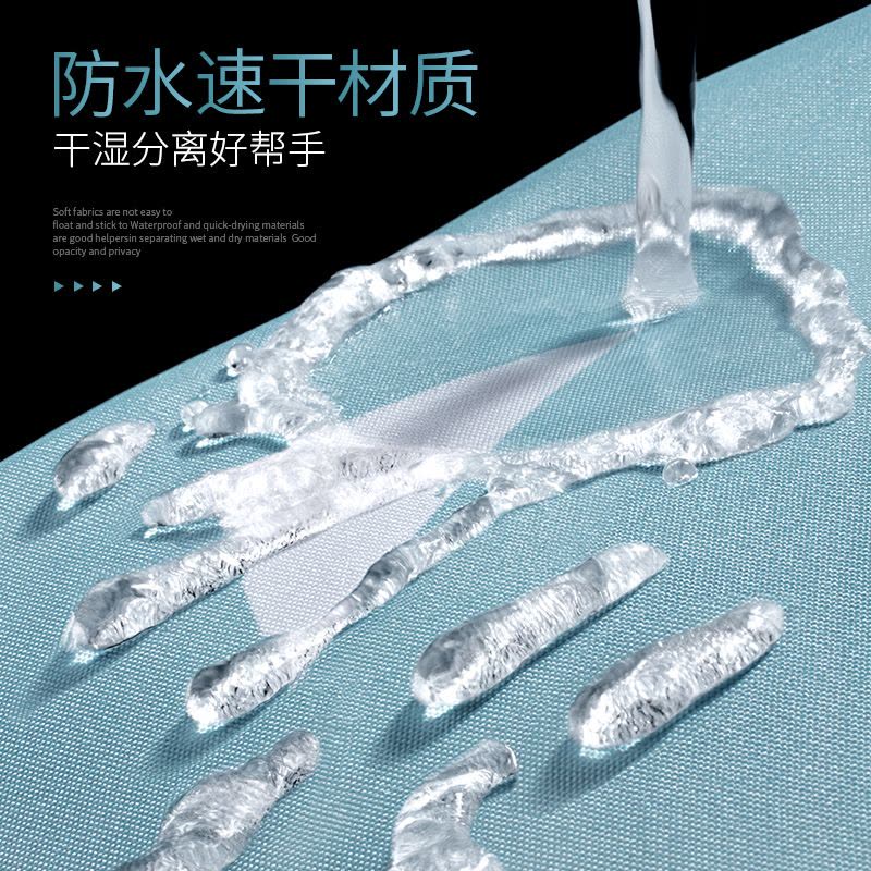 北欧洗澡间淋浴防水浴帘卫生间隔断挡水布浴室挂帘窗帘免打孔套装图片