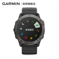 佳明GARMIN fenix 6X Pro Solar太阳能充电钛合金DLC镀膜户外运动智能功能手表血氧