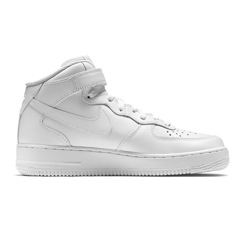 Nike/耐克 女鞋 2020年新款Air Force 1 AF1空军一号纯白中帮休闲板鞋 366731-100