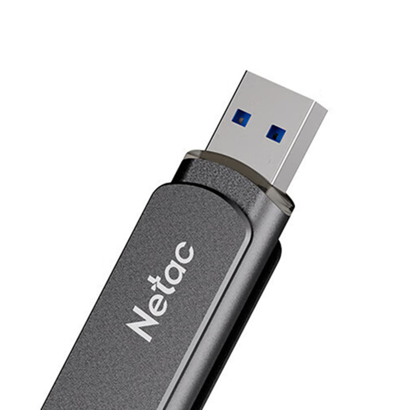 朗科(Netac) U盘 G726 256GB USB 3.2 旋转金属 黑色高清大图