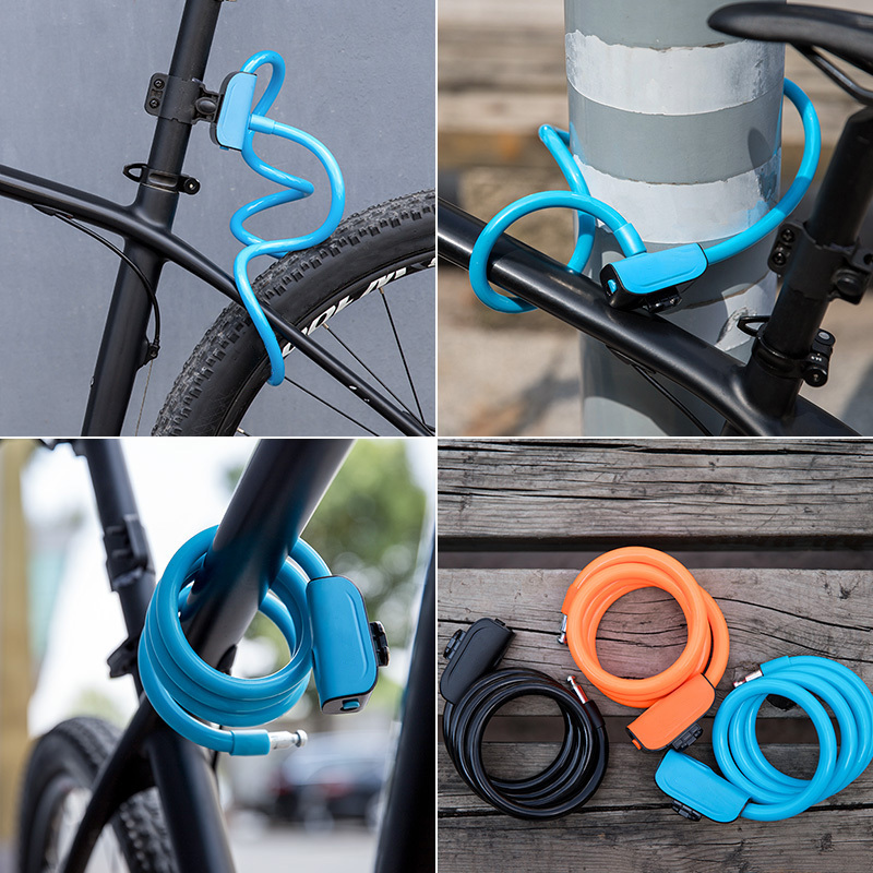 山地自行车锁单车防盗锁链条锁便携式电动电瓶车摩托车固定钢丝锁